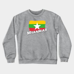 Myanmar flag Crewneck Sweatshirt